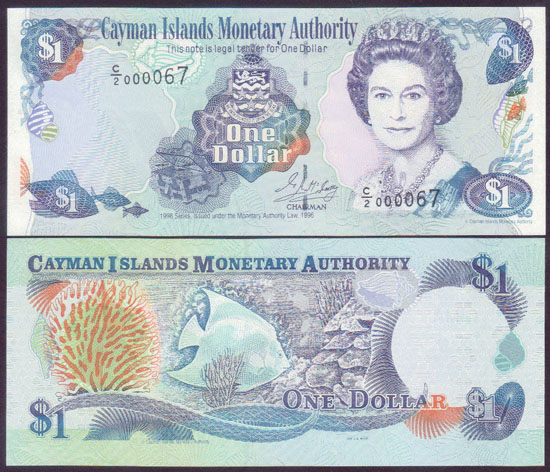 1998 Cayman Islands $1 (Unc) P.21b L001449